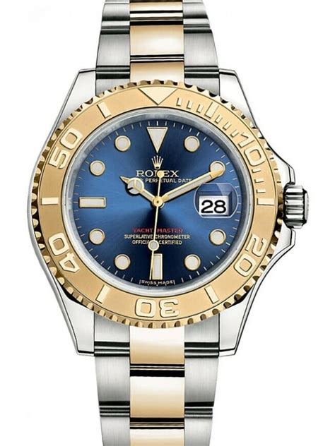 rolex gold yachtmaster blue dial|Rolex yacht master blue dial review.